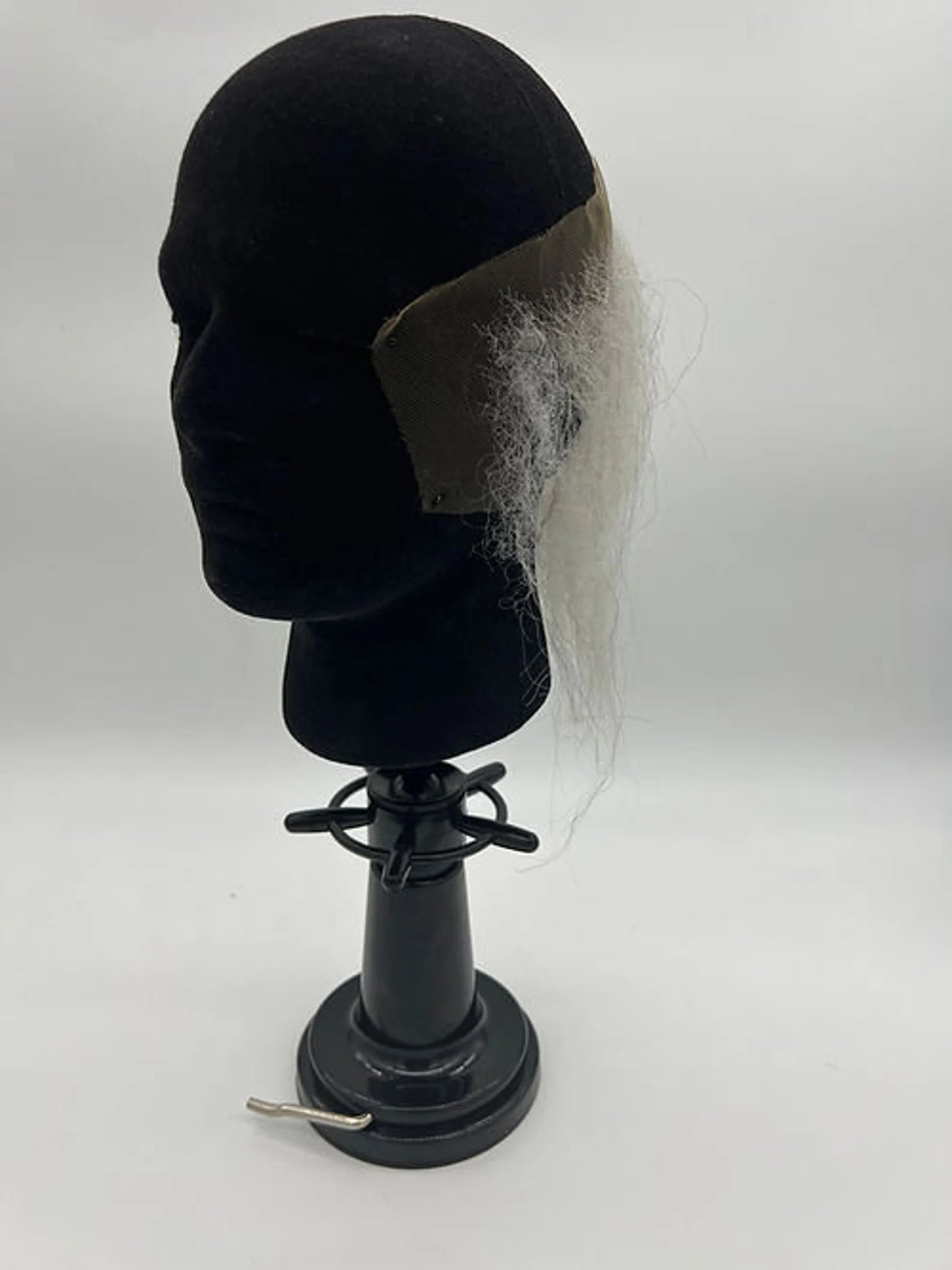 Zombie/deep receding hairline - white, semi-kinky Human Wig