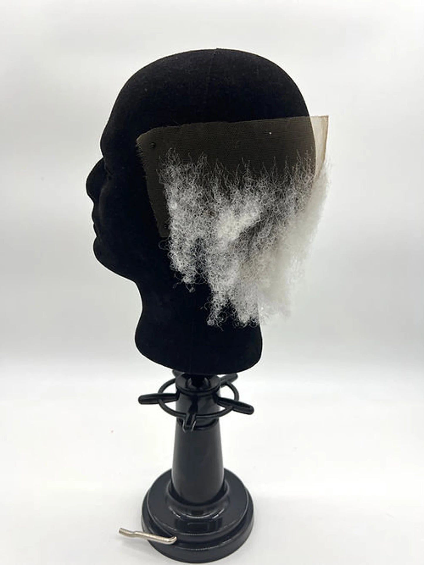 Deep receding white kinky Human Wig