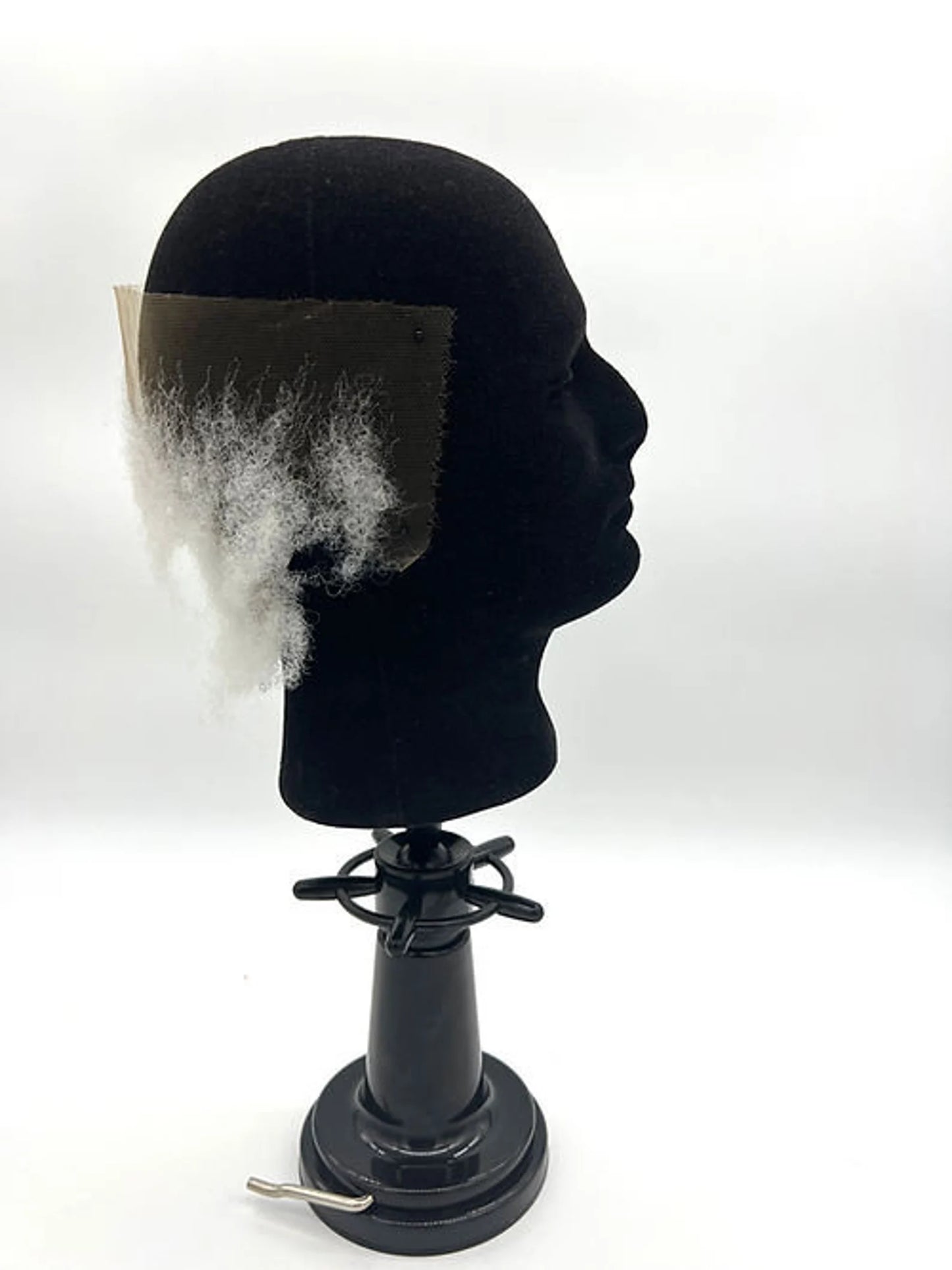 Deep receding white kinky Human Wig