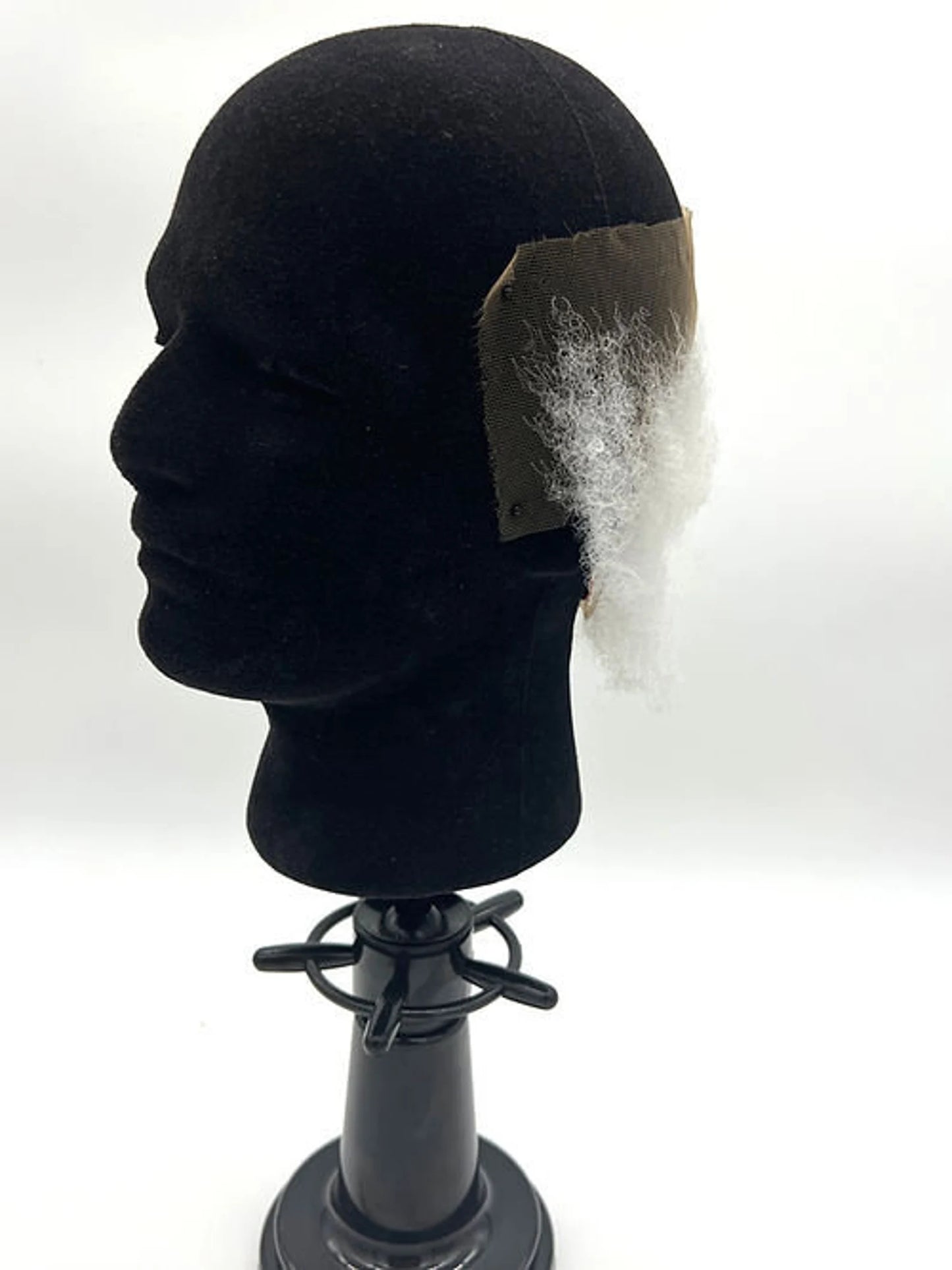 Deep receding white kinky Human Wig