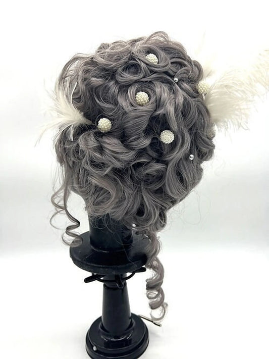 Blue grey 18th century Synthetic/Human Hair Blend (Bridgeton)