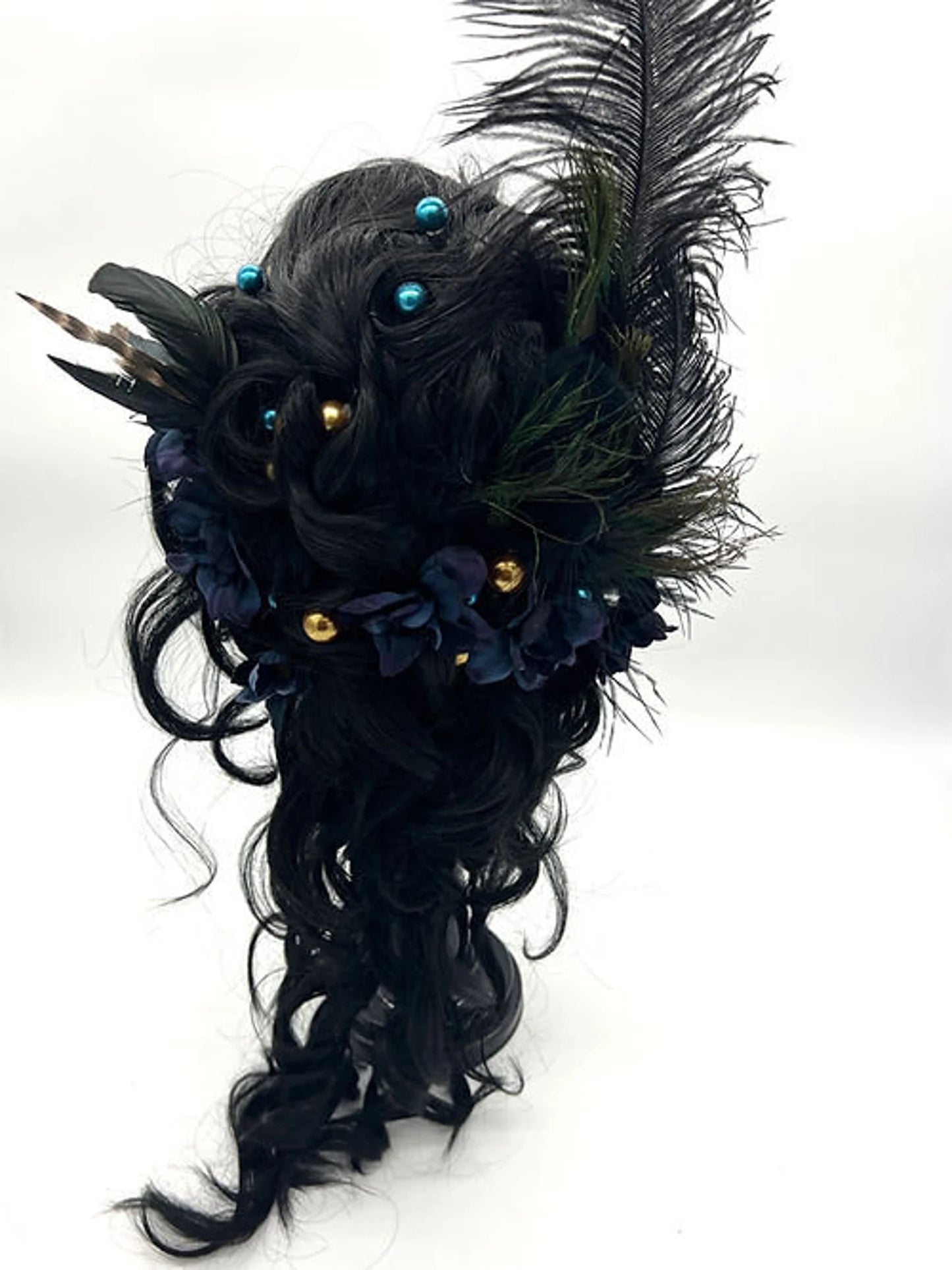 Peacock 18th century wig Synthetic/Human Hair Blend