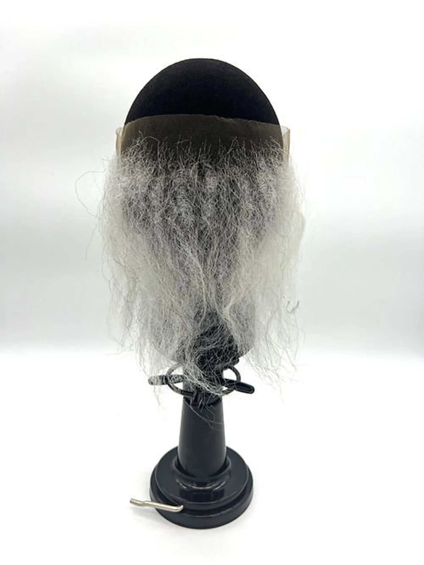 Zombie/deep receding hairline - white, semi-kinky Human Wig