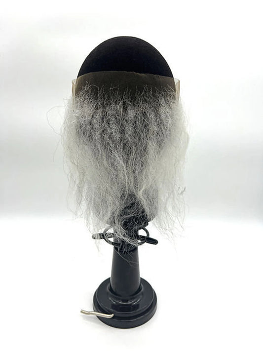 Zombie/deep receding hairline - white, semi-kinky Human Wig