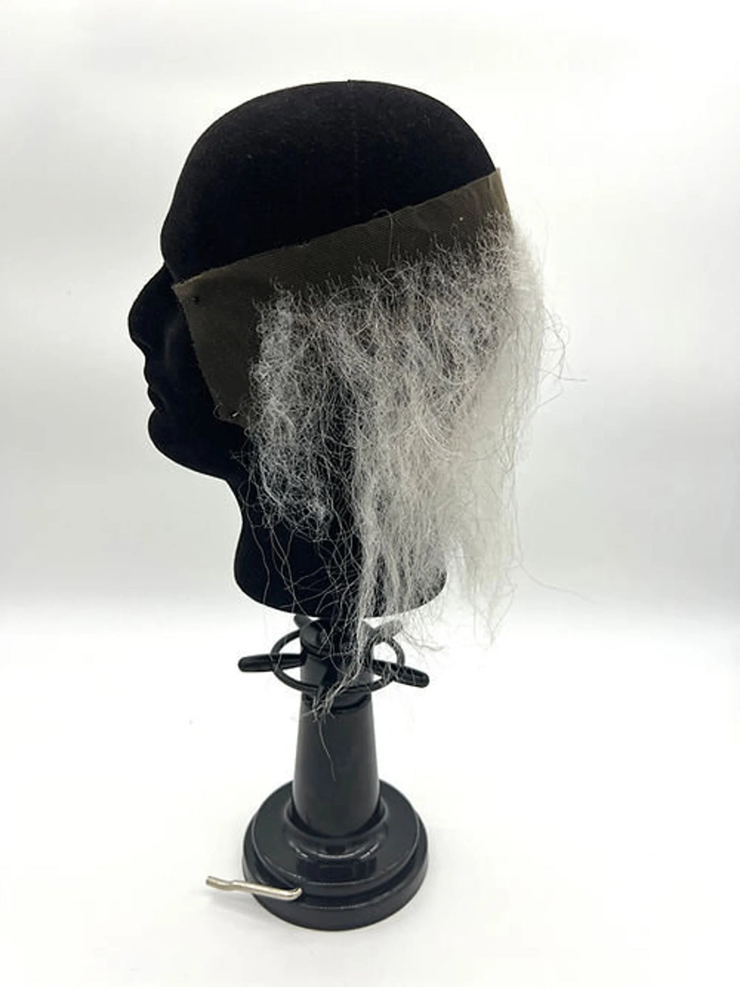 Zombie/deep receding hairline - white, semi-kinky Human Wig