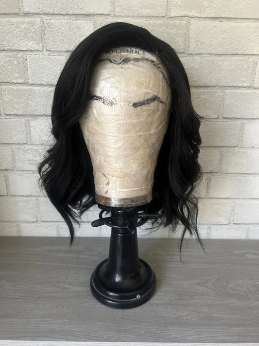 Soft black choppy bob