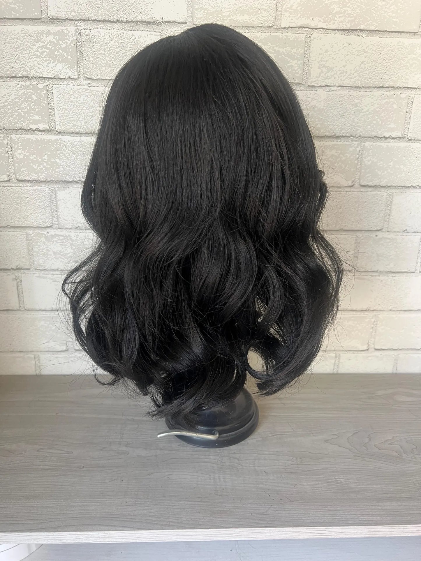 Soft black choppy bob