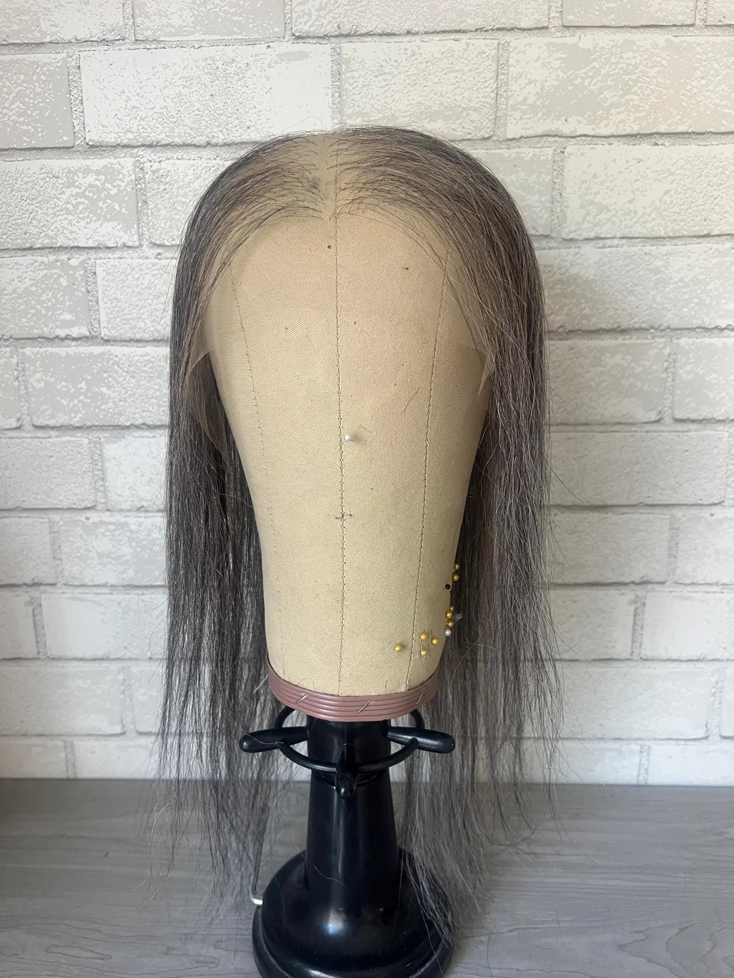 Thinning/ Balding grey Human Hair