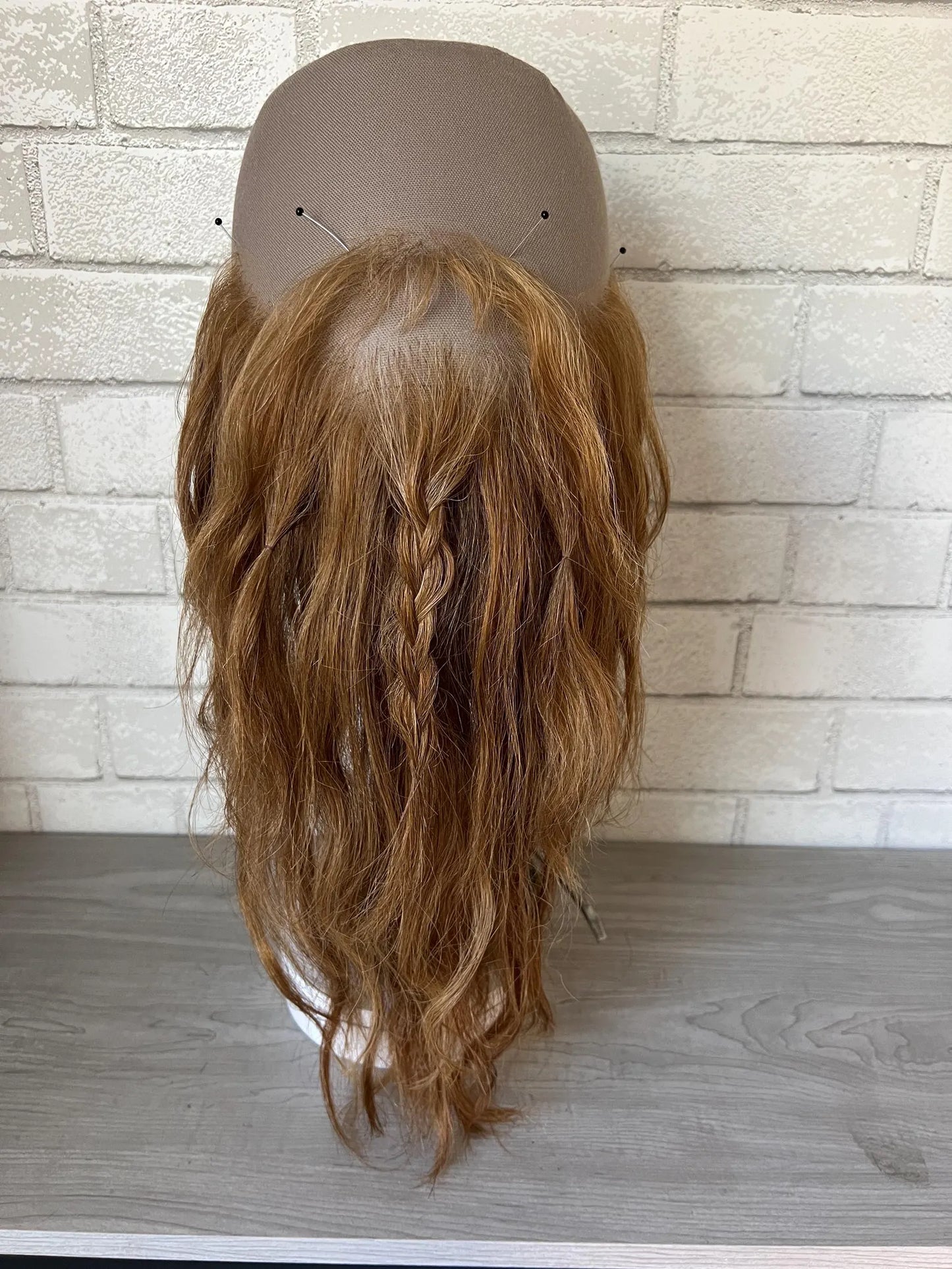 Red Human Hair Beard and mustache set (Viking, dwarf, fantasy)