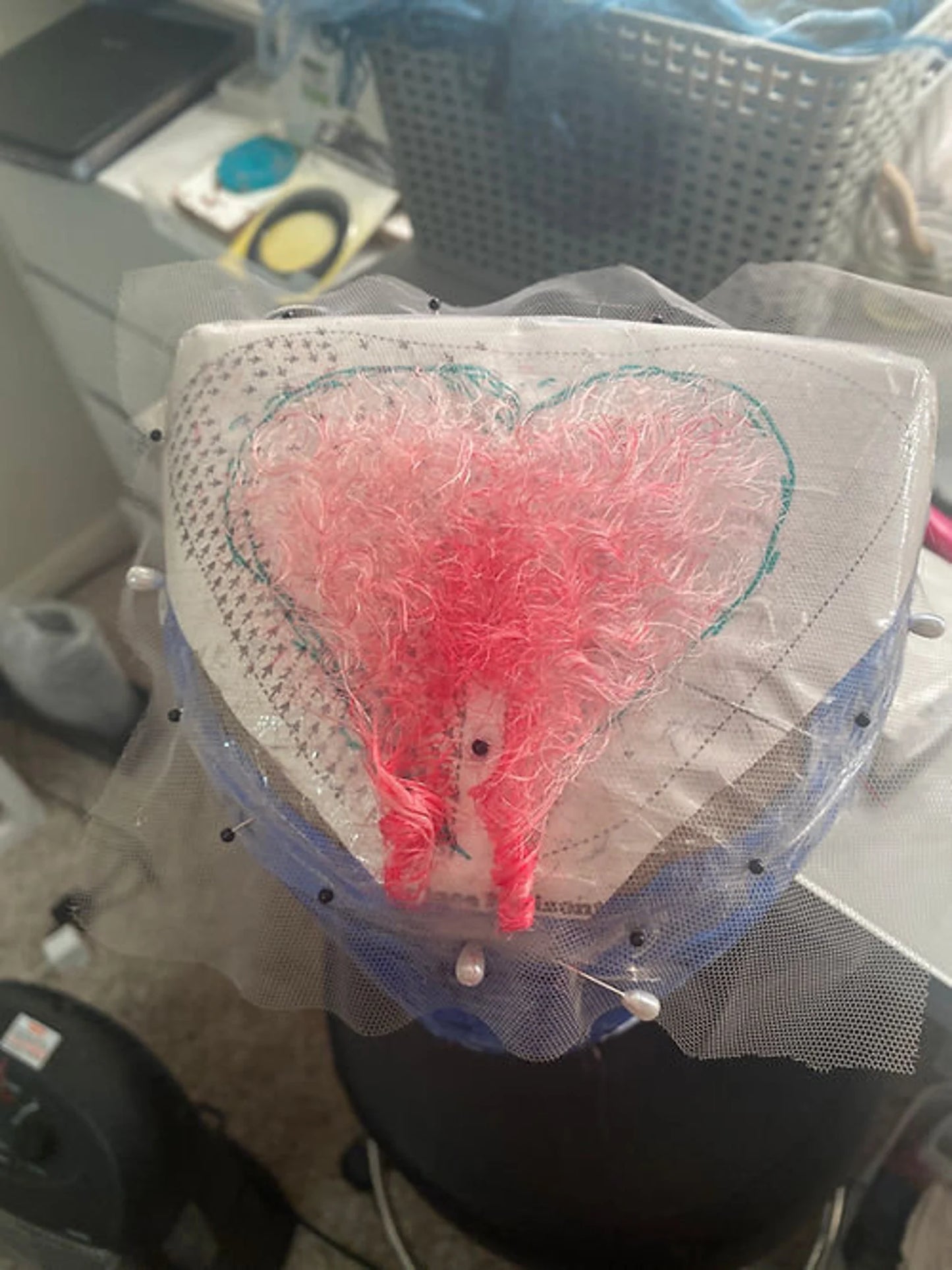 MerkinPink Heart Human Wig
