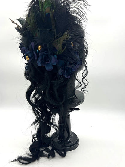 Peacock 18th century wig Synthetic/Human Hair Blend