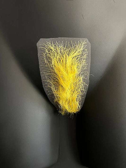 Merkin Yellow Strip Human Wig