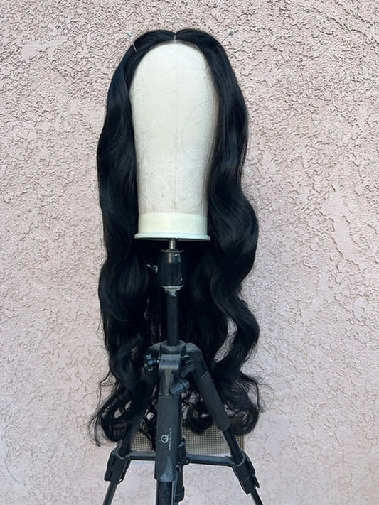 26" black wig Human Hair