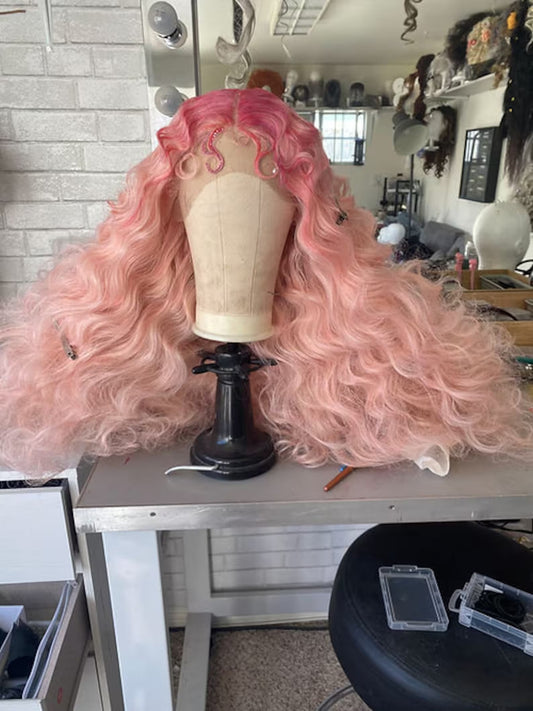 Pink play Human Hair
