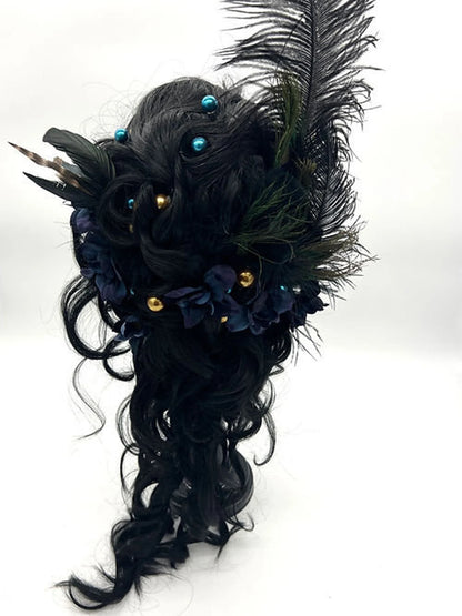 Peacock 18th century wig Synthetic/Human Hair Blend