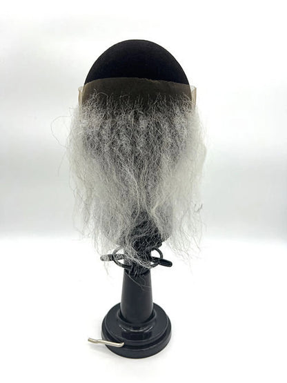 Zombie/deep receding hairline - white, semi-kinky Human Wig
