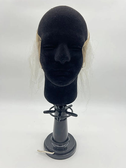 Zombie/deep receding hairline - white, semi-kinky Human Wig