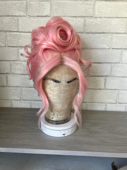 Pink 1950s twist Human Hair