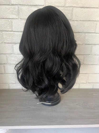 Soft black choppy bob